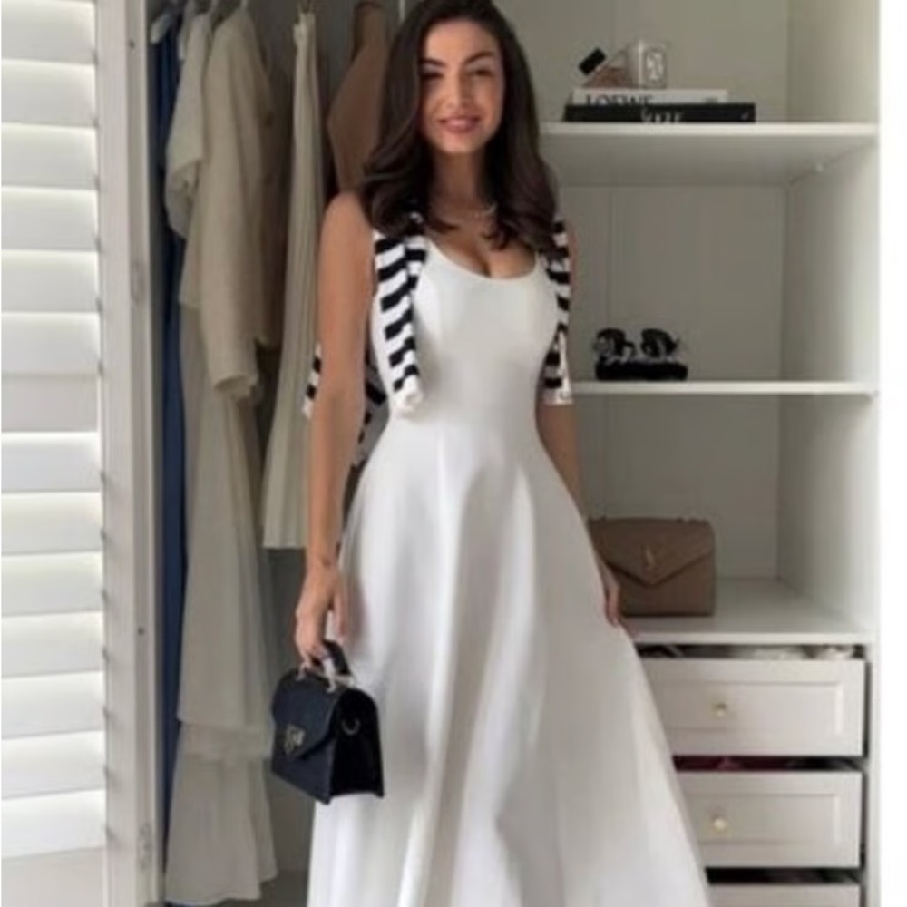 Reformation Mikol White Midi Dress